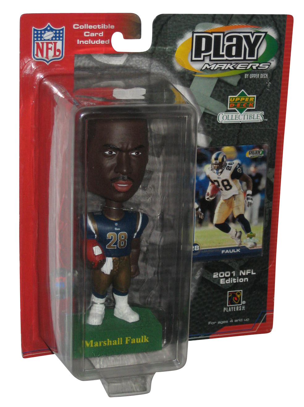 NFL Football Marshall Faulk Rams Bobblehead Upper Deck Figure