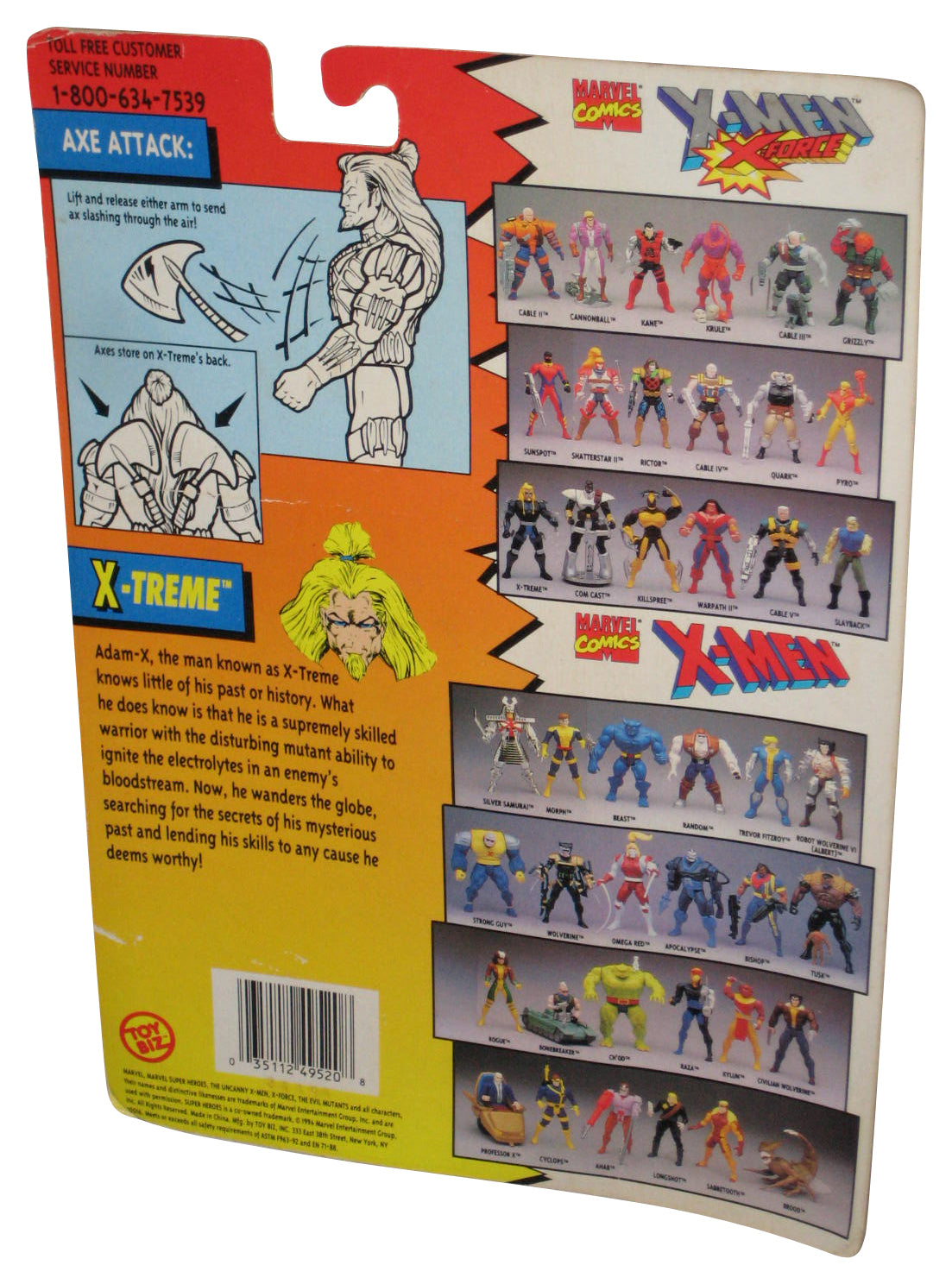 Marvel Comics X-Men X-Force X-Treme (1994) Toy Biz Action Figure