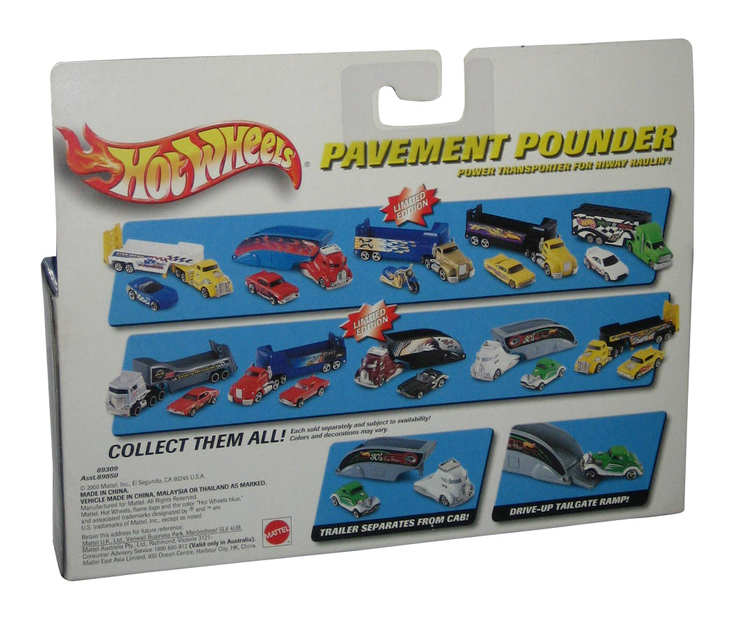 Hot Wheels Pavement Pounder (2000) Mattel Toy Truck w/ Motorcycle