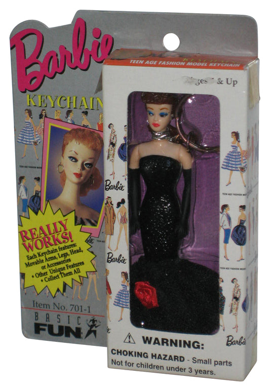 Barbie Solo In The Spotlight (1996) Basic Fun Really Works Black Dress Figure Keychain