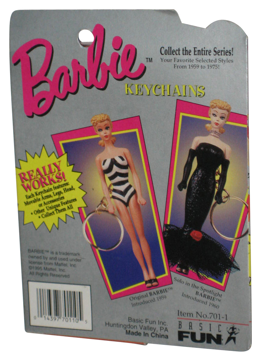 Barbie Solo In The Spotlight (1996) Basic Fun Really Works Black Dress Figure Keychain