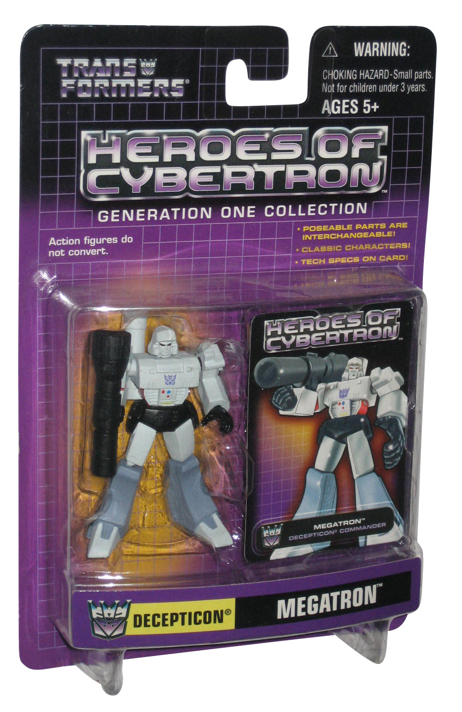 Transformers Heroes of Cybertron G1 Decepticon Megatron Figure