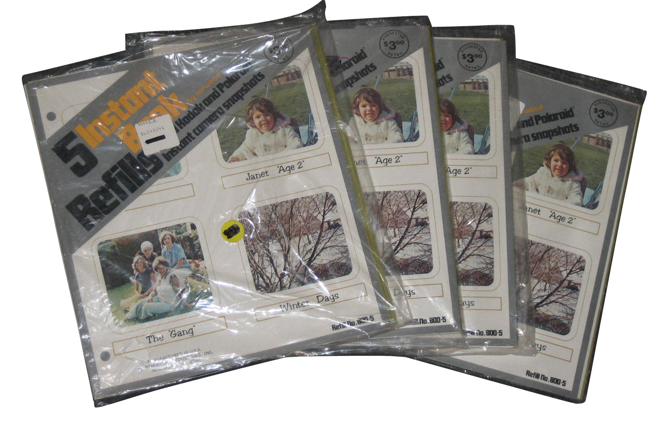 Norwood 5 Instant Book Kodak & Polaroid Vintage Snapshot Refills Pack 800-5 - (Lot of 4)