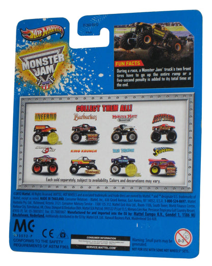 Hot Wheels Monster Jam Barbarian (2012) Mattel Toy Truck w/ Crushable Car
