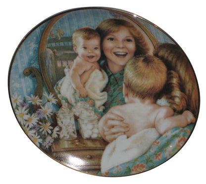 Look At You Baby Mirror Young Innocence by Kathy Lawrence Plate (1991) Bradford Mint