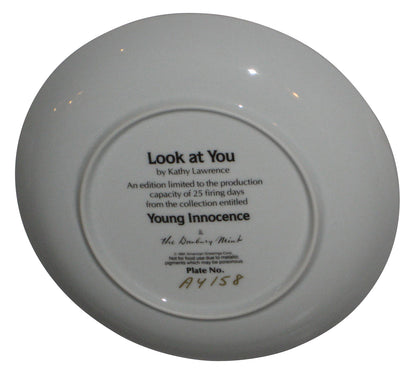 Look At You Baby Mirror Young Innocence by Kathy Lawrence Plate (1991) Bradford Mint