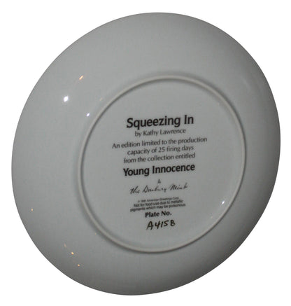 Squeezing In Mom Kids Hug Young Innocence by Kathy Lawrence Plate (1991) Bradford Mint