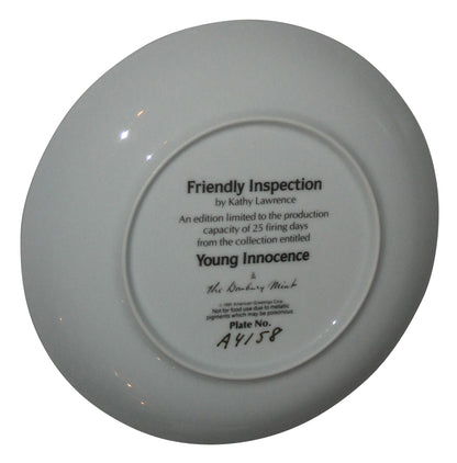 Friendly Inspection Baby Young Innocence by Kathy Lawrence Plate (1991) Bradford Mint
