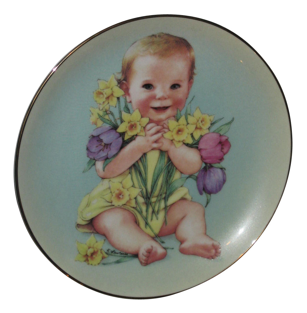 Just For Mom Young Innocence by Kathy Lawrence Plate (1991) Bradford Mint
