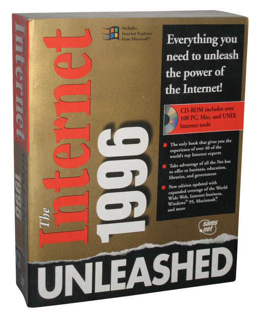Sams The Internet Unleashed 1996 Paperback Book w/ CD-Rom