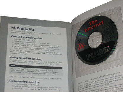 Sams The Internet Unleashed 1996 Paperback Book w/ CD-Rom