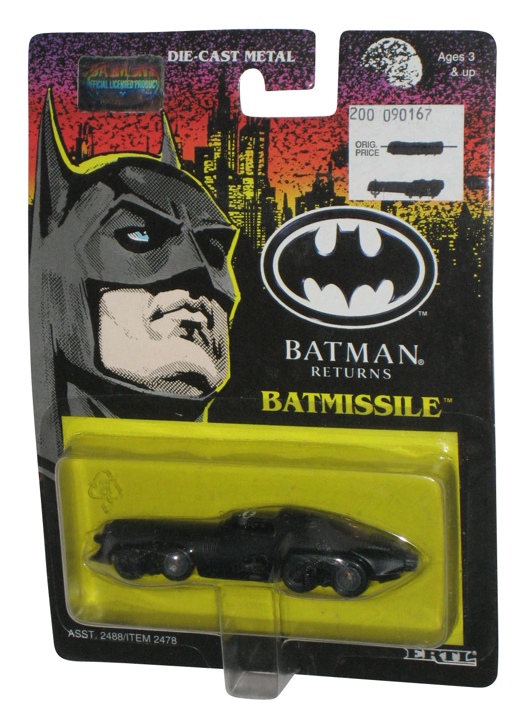 DC Batman Returns Movie Batmissile (1992) Ertl Die-Cast Vehicle