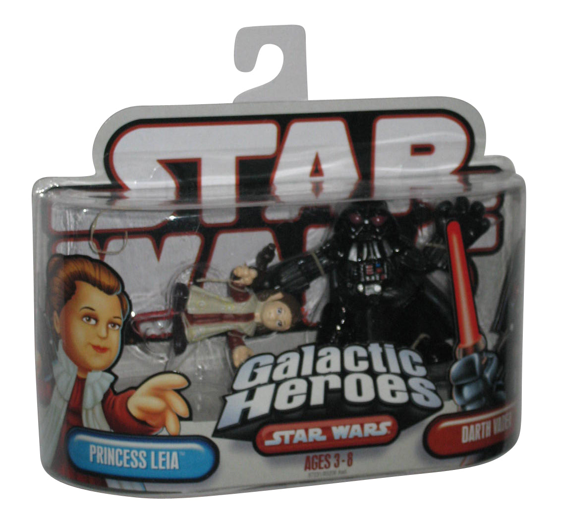 Star Wars Galactic Heroes Princess Leia & Darth Vader (2006) Hasbro Figure Set