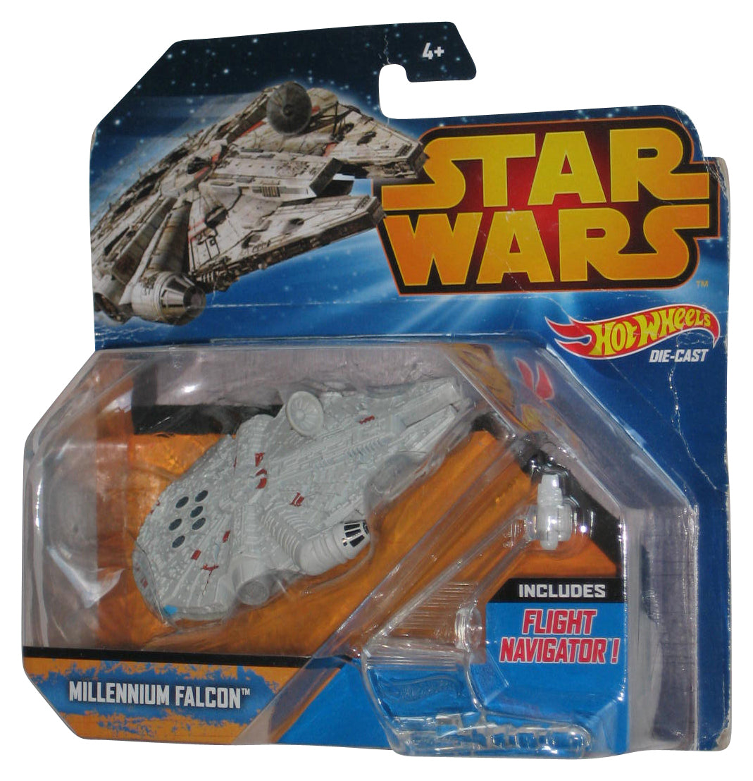 Star Wars Hot Wheels Starship Millenium Falcon (2014) Mattel Vehicle Toy - (Card Wear)