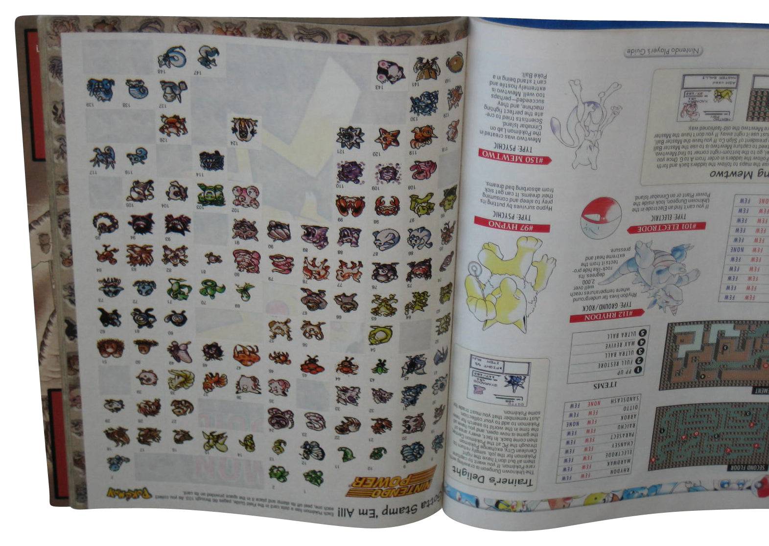 Pokemon Nintendo Power Player's Strategy Guide Book w/ Some Stickers