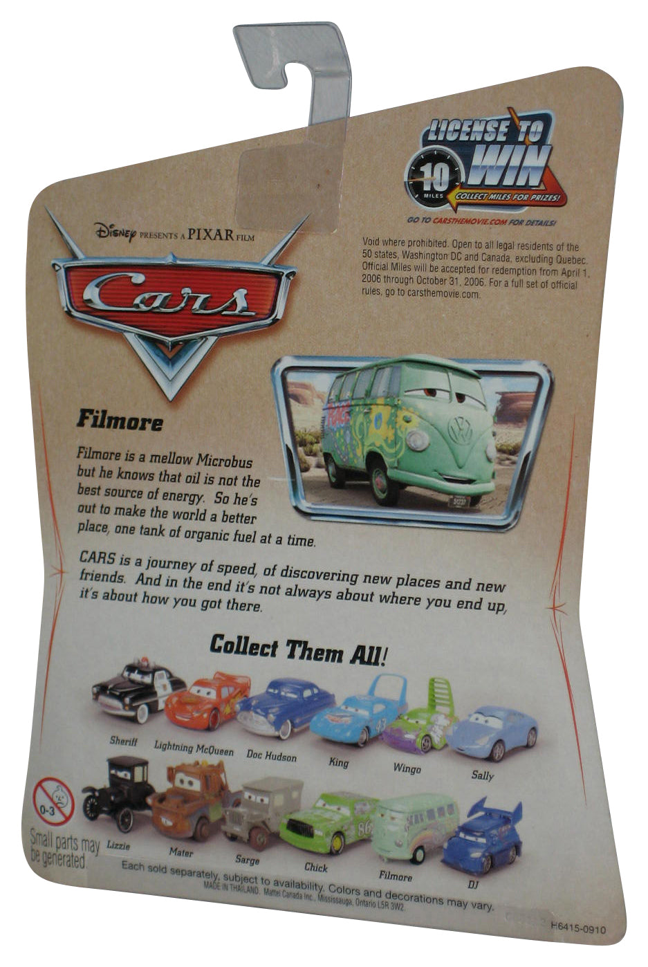 Disney Cars Movie Filmore Desert Scene Series 1 Toy Car - (Fillmore MFG Mistake)