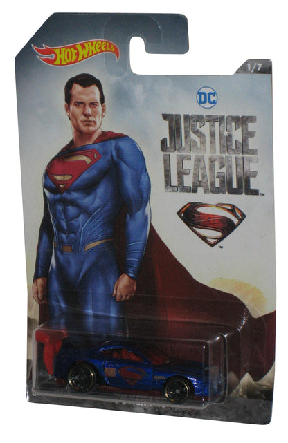 DC Justice League Superman Hot Wheels (2017) Power Pro Blue Toy Car 1/7