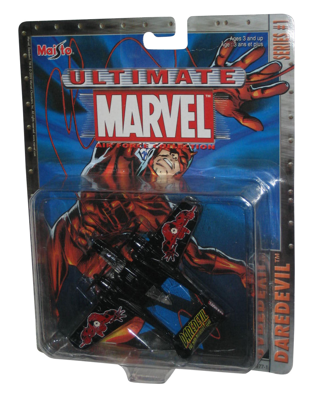 Marvel Ultimate Air Force Maisto (2002) Daredevil P-61 Black Widow Airplane Toy