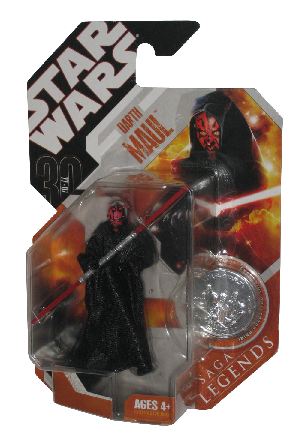 Star Wars 30th Anniversary (2007) Hasbro Saga Legends Darth Maul Figure w/ Coin