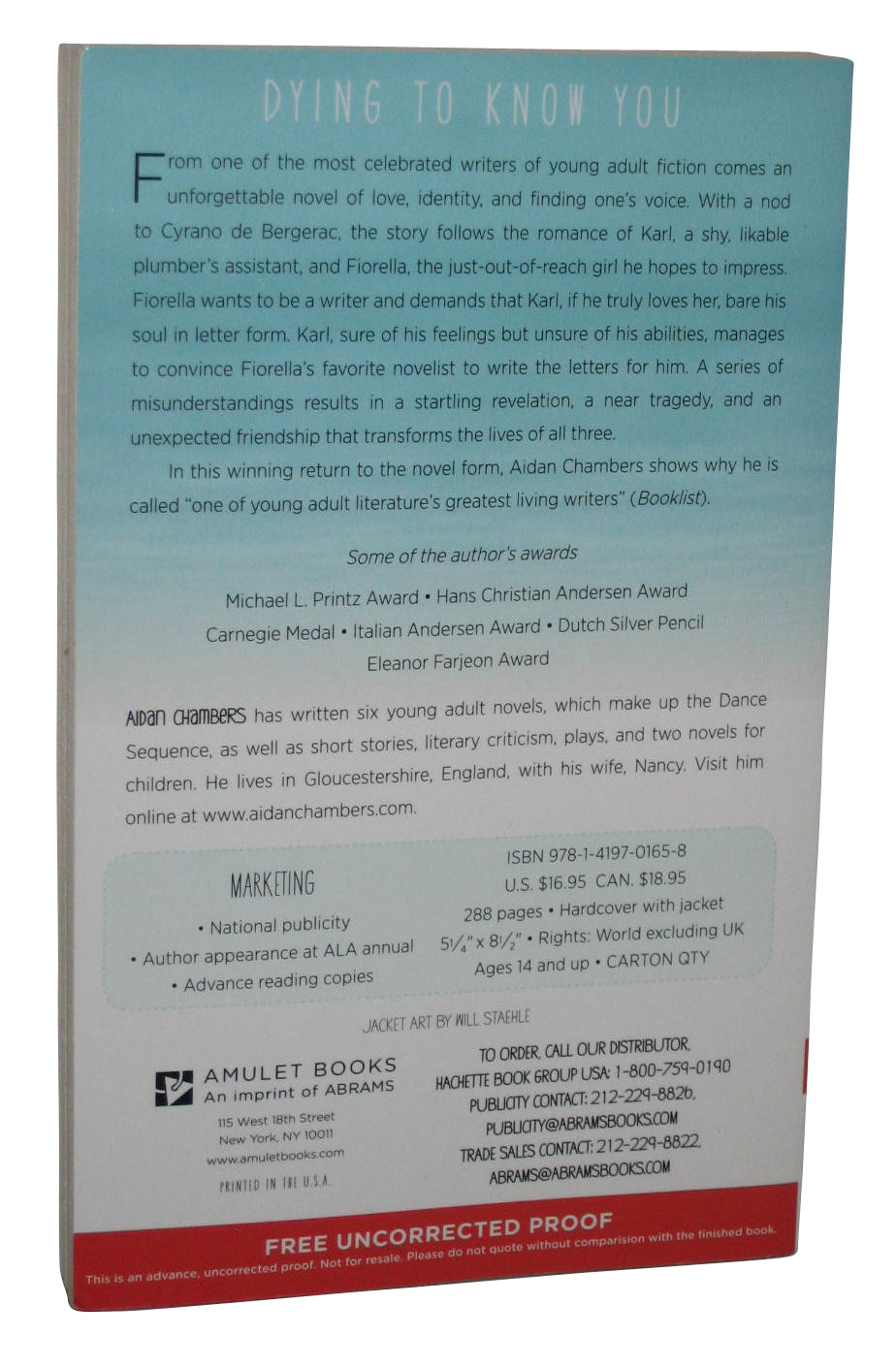 Dying To Know You Paperback Uncorrected Proof Book - (Aidan Chambers)