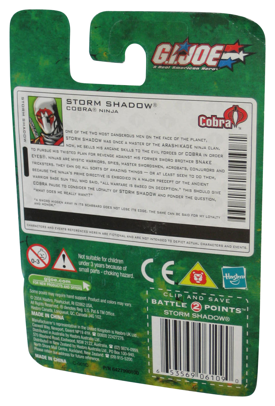 GI Joe Valor vs Venom (2004) Hasbro Storm Shadow White & Red 3.75 Inch Figure