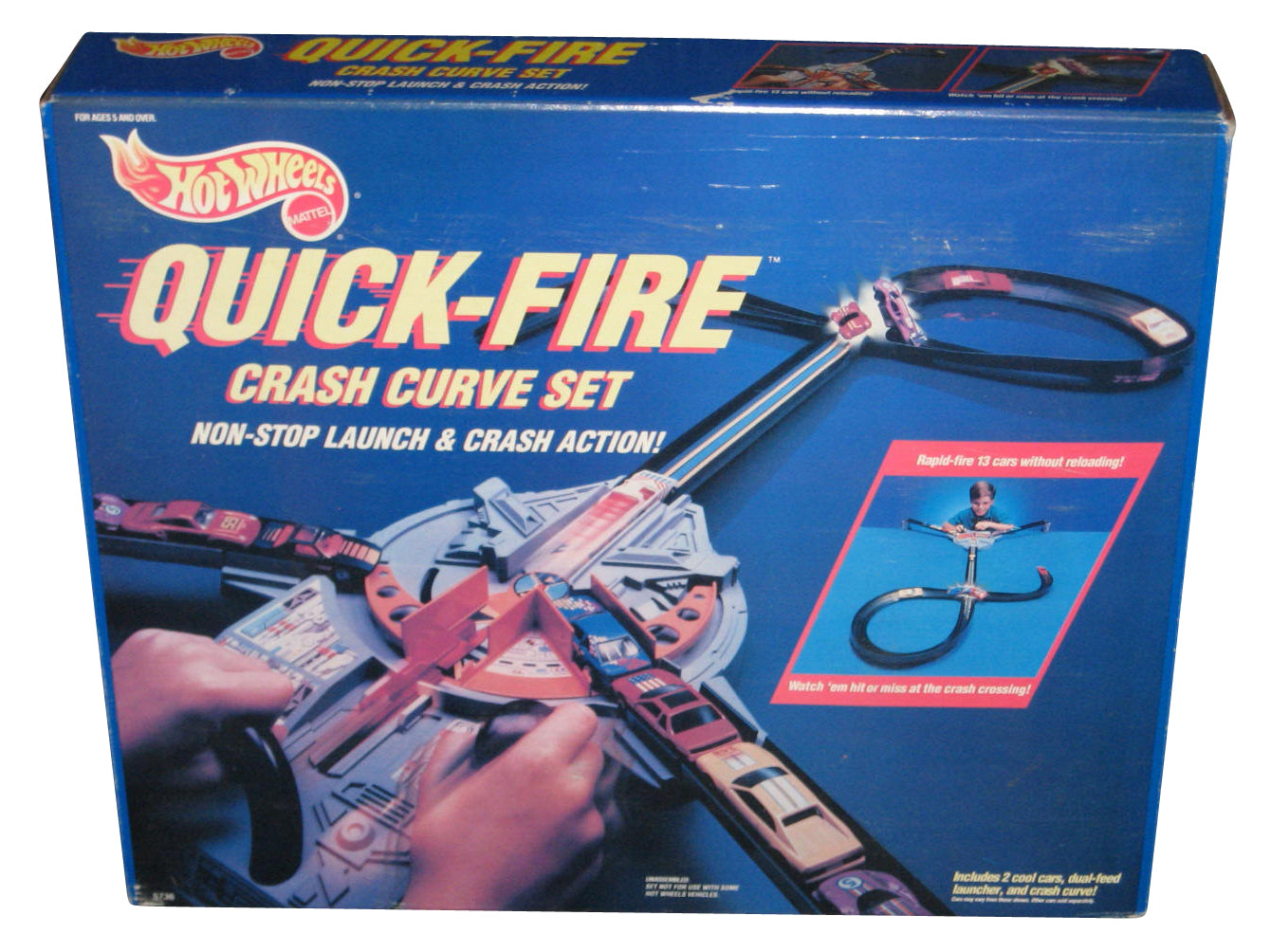 Hot Wheels Quick-Fire Crash Curve (1992) Mattel Racing Set 5736