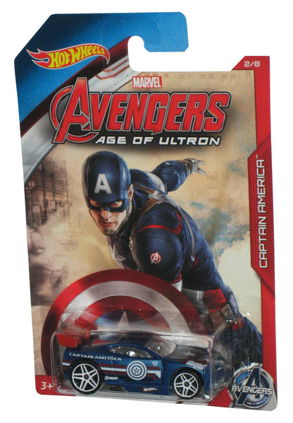 Marvel The Avengers Age of Ultron Captain America Power Rage (2014) Hot Wheels Toy Car #2/8