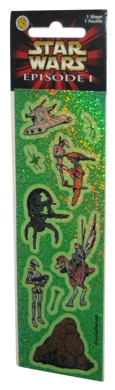 Star Wars Episode I Battle Droids Destroyer Jar Jar Binks Sticker Sheet