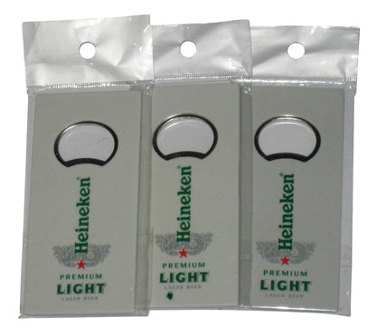 Heineken Premium Light Lager Beer Bottle Opener - (Lot of 3)