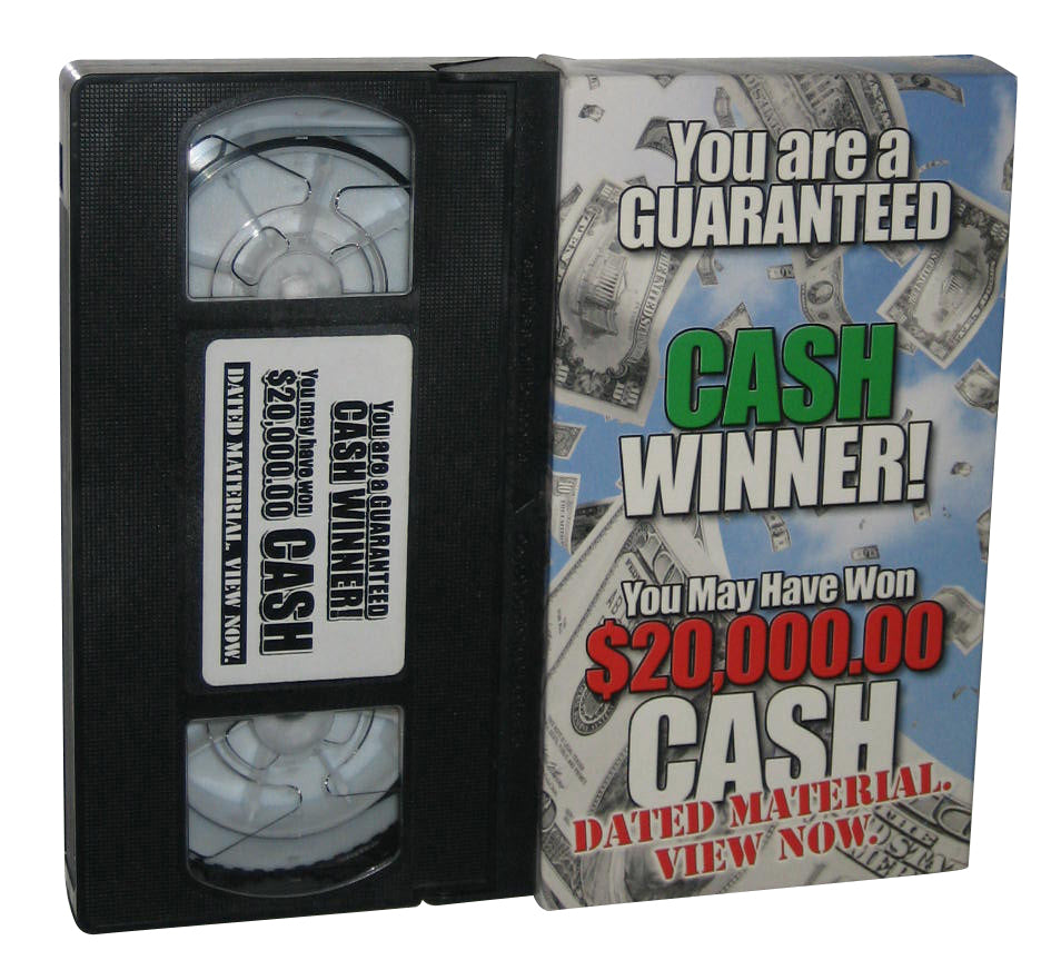 You Are Guaranteed Cash Winner May Have Won Cash Dated Material Vintage VHS Tape