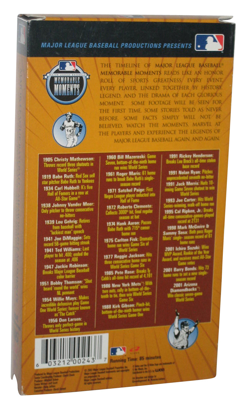 MLB Major League Baseball 30 Most Memorable Moments In History VHS Tape