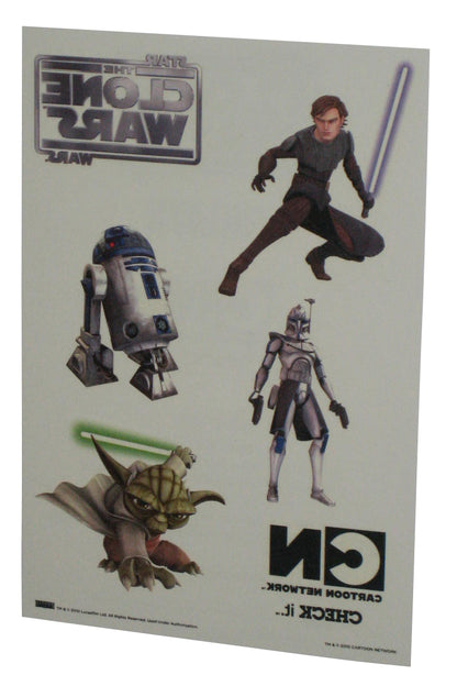 Star Wars The Clone Wars (2010) Cartoon Network Tattoo Sheet - (6 Tattoos)