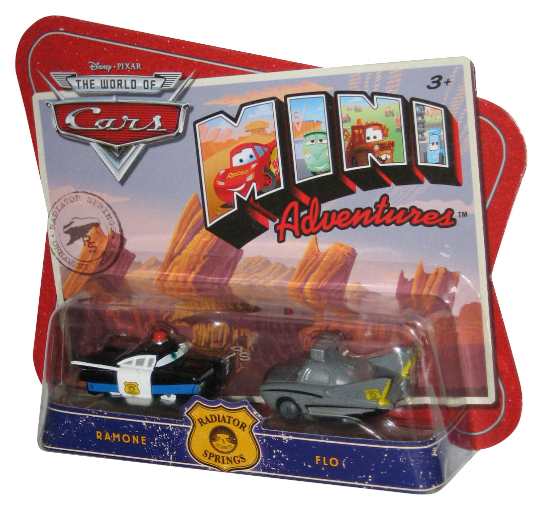 Disney Cars Mini Adventures Red Ramone & Flo Fire Department Toy Car Set