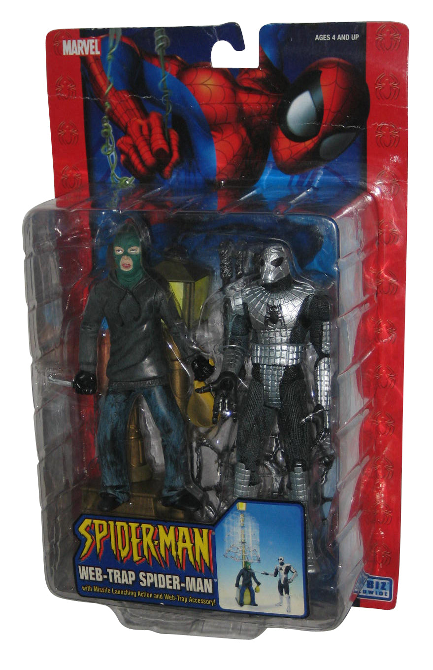 Marvel Spider-Man Web-Trap (2005) Toy Biz Figure Set w/ Missile Launching Action
