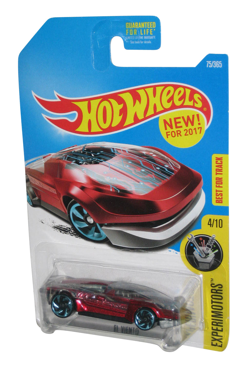 Hot Wheels Experimotors El Viento (2015) Mattel Red Toy Car #75/365