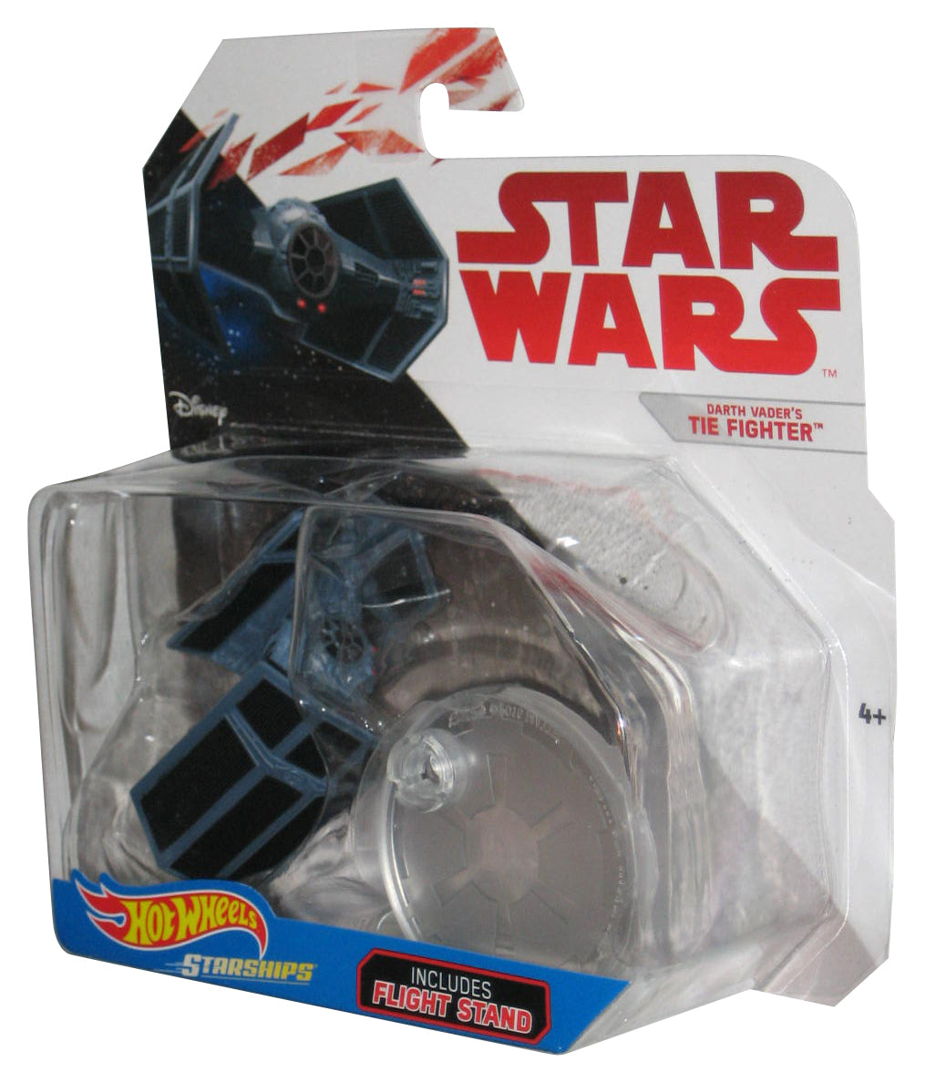 Star Wars Hot Wheels (2016) Darth Vader's Tie Fighter Die-Cast Starship Vehicle Toy - (Dented Plastic)