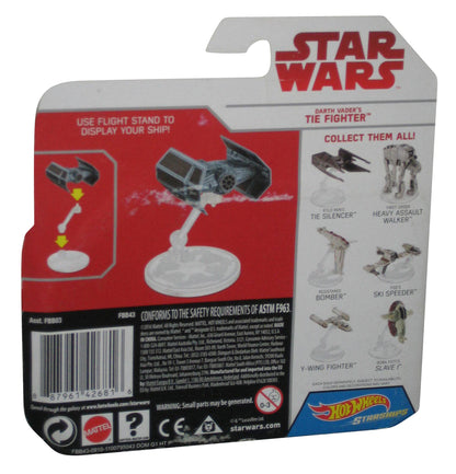 Star Wars Hot Wheels (2016) Darth Vader's Tie Fighter Die-Cast Starship Vehicle Toy - (Dented Plastic)