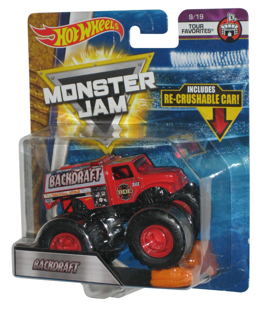 Hot Wheels Monster Jam (2017) Backdraft Tour Favorites Toy Truck 9/19 with Re-Crushable Car