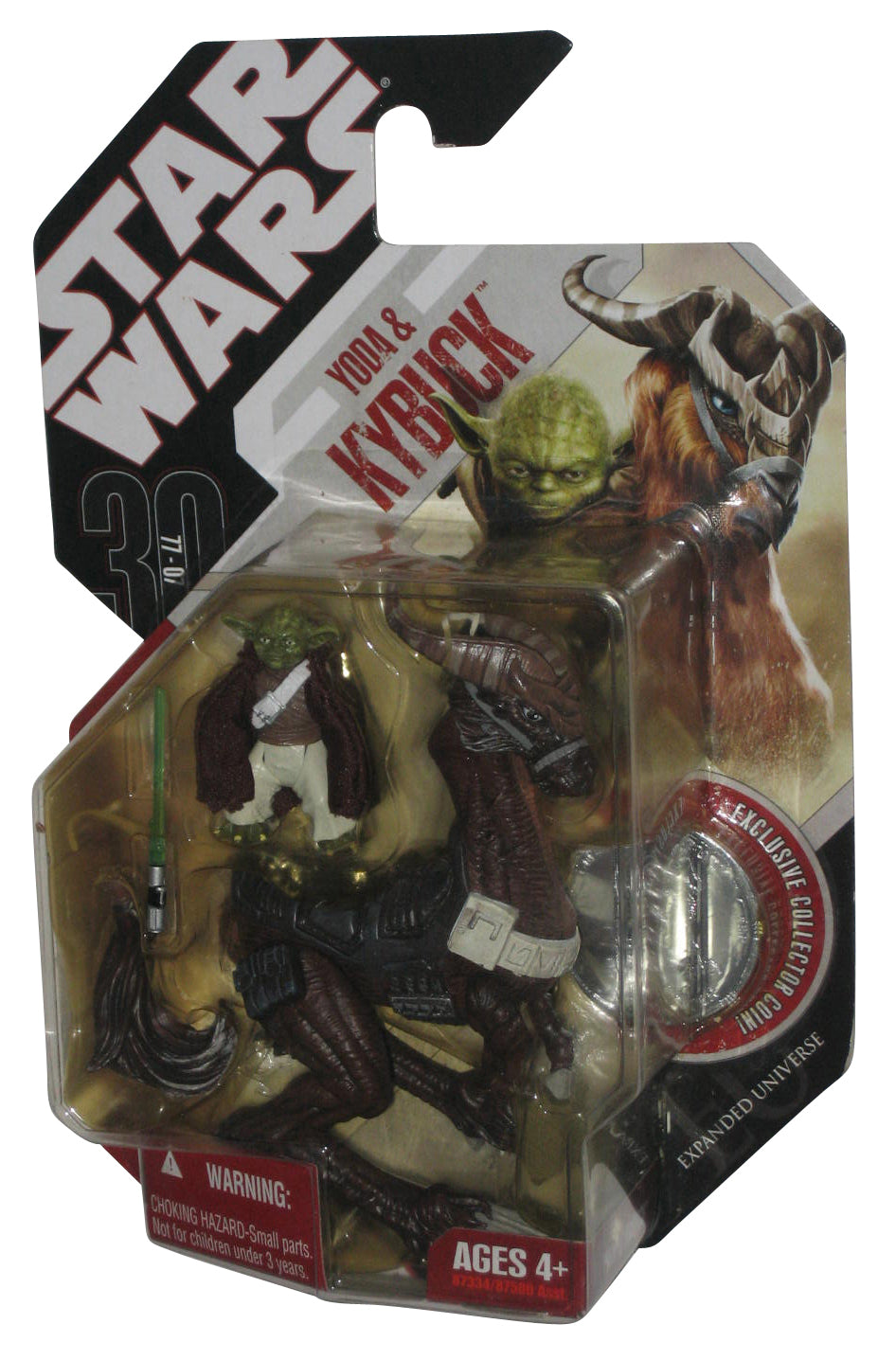 Star Wars Expanded Universe 30th Anniversary Yoda with Kybuck (2007) Hasbro Figure w/ Silver Coin
