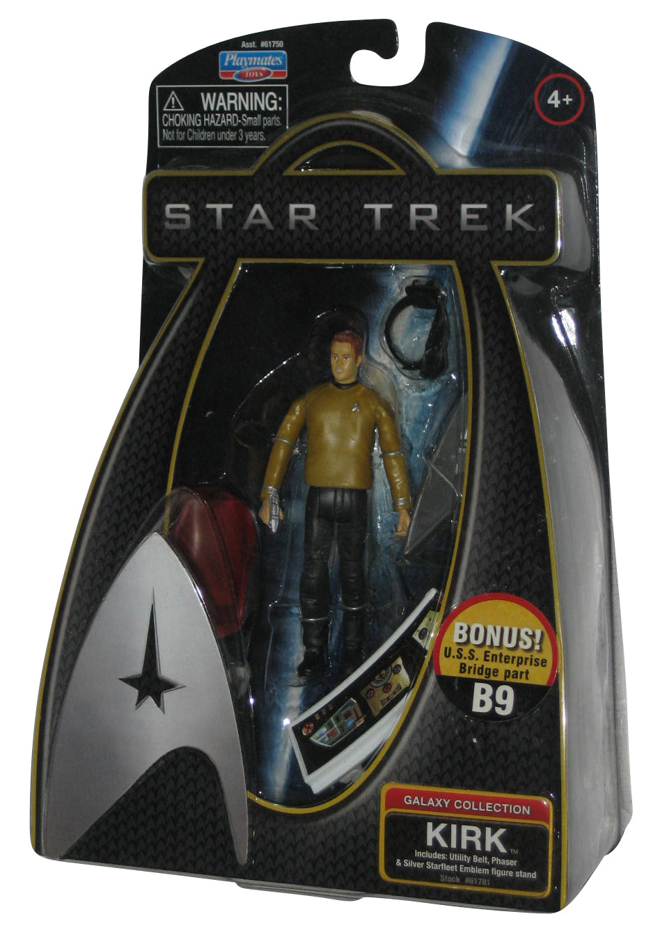 Star Trek Galaxy Collection Kirk Playmates 3.75 Inch Action Figure B9 -