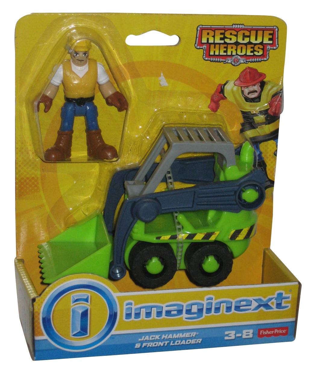 Imaginext Jack Hammer & Front Loader (2014) Mattel Fisher Price Figure Vehicle Set