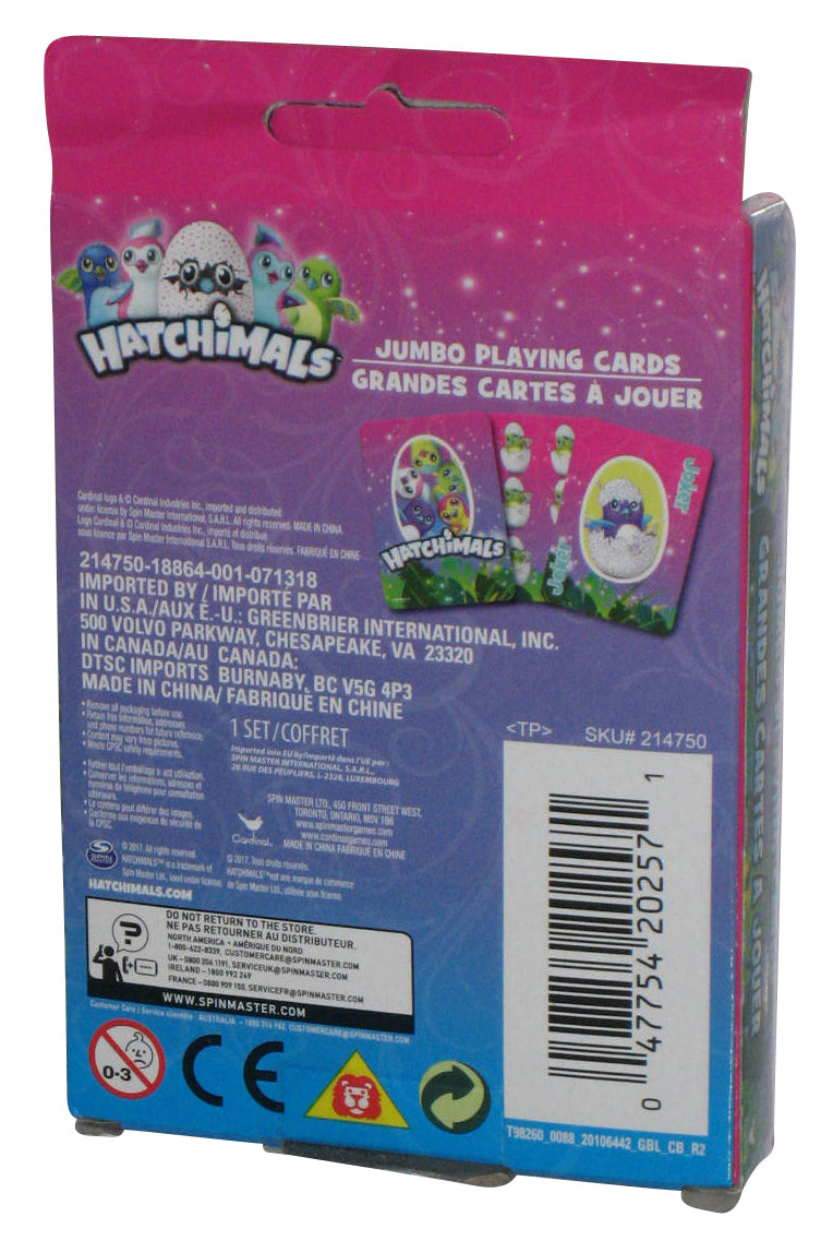 Hatchimals Cardinal Games Jumbo Kids Playing Cards