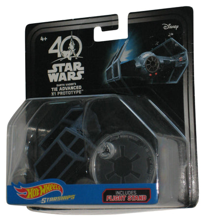Star Wars Hot Wheels Starships 40th Anniversary (2016) Darth Vader's TIE Advanced X1 Prototype Toy Vehicle - (Card Shelf Wear)