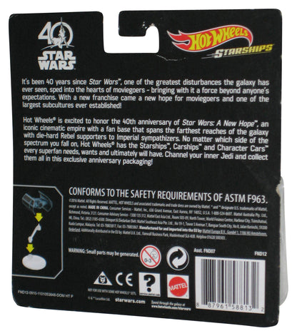 Star Wars Hot Wheels Starships 40th Anniversary (2016) Darth Vader's TIE Advanced X1 Prototype Toy Vehicle - (Card Shelf Wear)