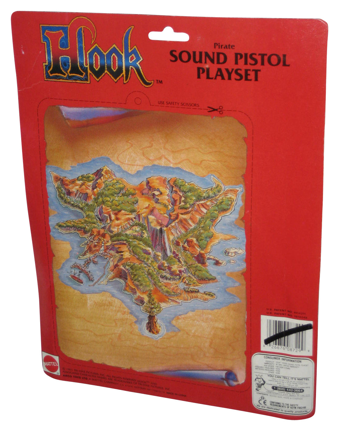 Hook Lost Boy Pirate Sound Pistol, Dagger & Compass (1991) Mattel Weapons Toy Set