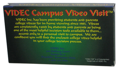 University of West Hartford Conneticut Campus Video College Visit VHS Tape