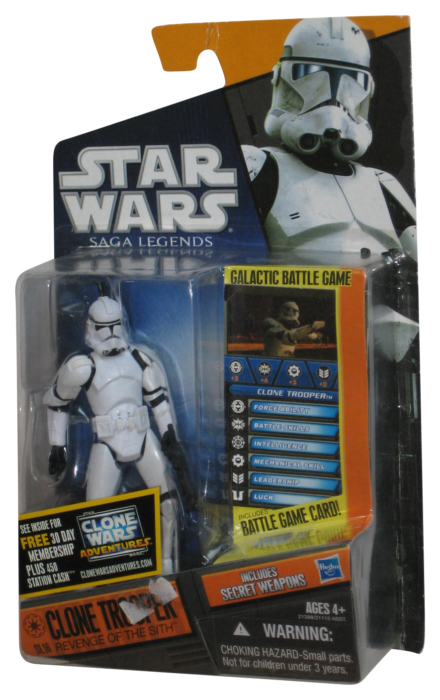 Star Wars Saga Legends Revenge of The Sith (2010) Clone Trooper 3.75 Inch Figure SL16