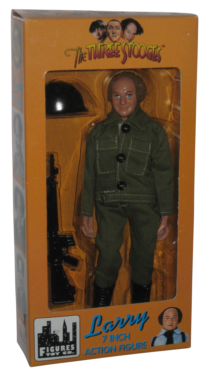 Three Stooges Figures Toy Co. (1999) Larry Military Outfit 7-Inch Action Figure