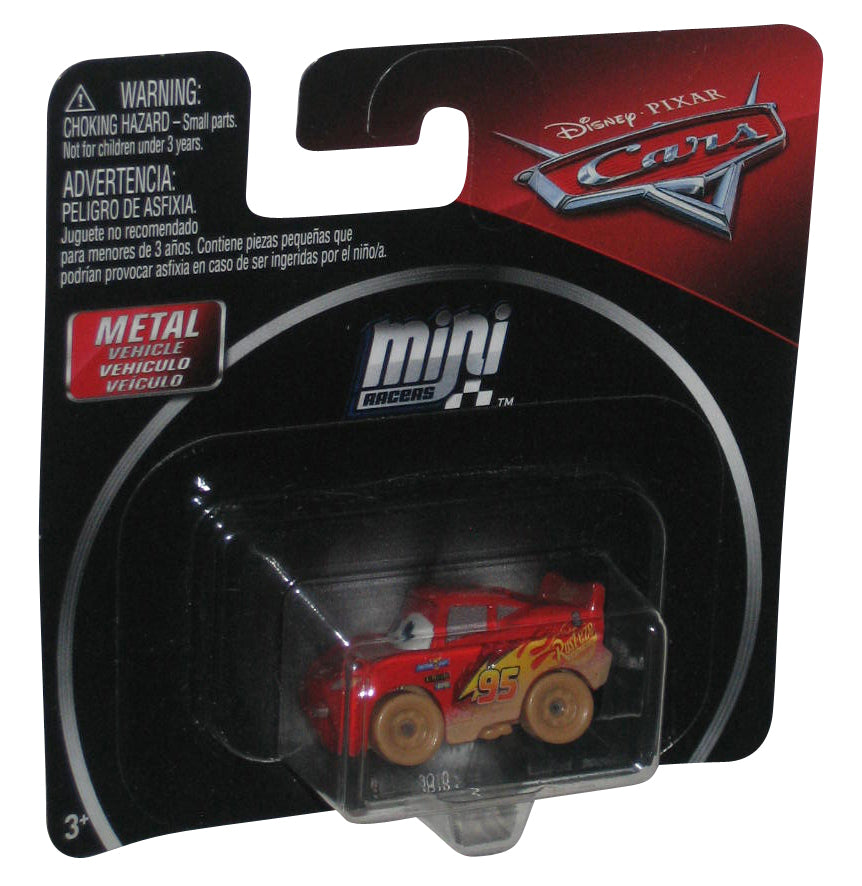 Disney Cars Movie Mini Racers (2017) Muddy Lightning McQueen Die-Cast Metal Toy Car