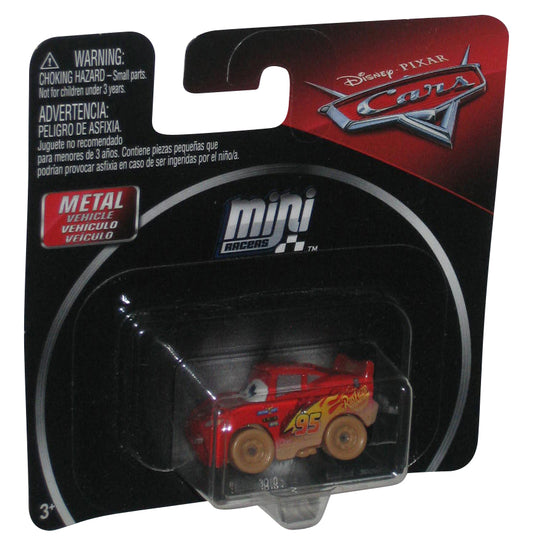Disney Cars Movie Mini Racers (2017) Muddy Lightning McQueen Die-Cast Metal Toy Car